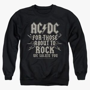 NWOT Classic ACDC Salute Unisex Adult Black Pull-Over Sweatshirt